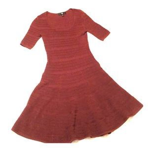 Burgundy knit dress